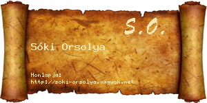 Sóki Orsolya névjegykártya